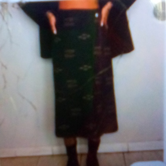 RARE Ralph Lauren vintage wool maxi Aztec skirt - Picture 2 of 9